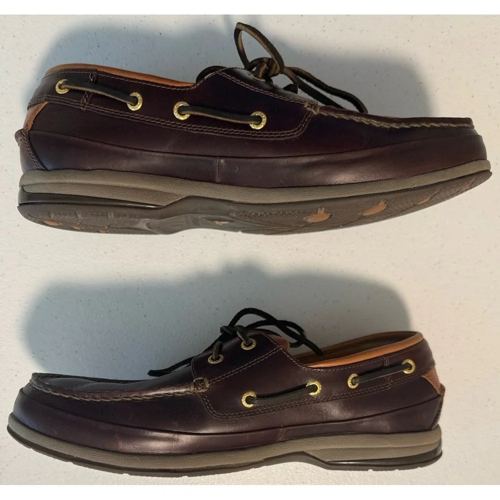 Sperry Gold Cup ASV Amaretto Men's Size 10.5 M Leather Boat Shoes Preppy Sailing